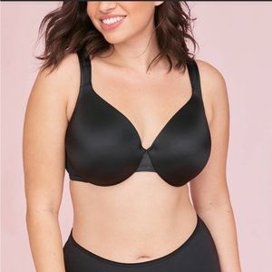 NWT Cacique Black Back Smoothing Bra Size 44C